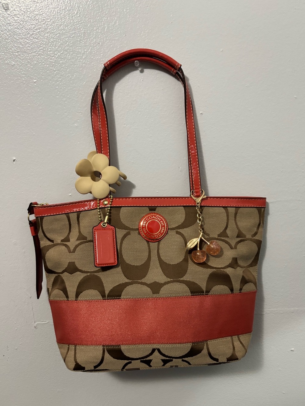 Coach Signature Logo Tote Bag